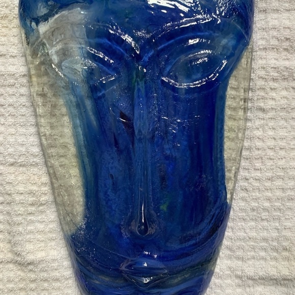 Other - Vintage Skydreamer Blue Swirl Art Glass Face Mask by Jaramillo Brothers